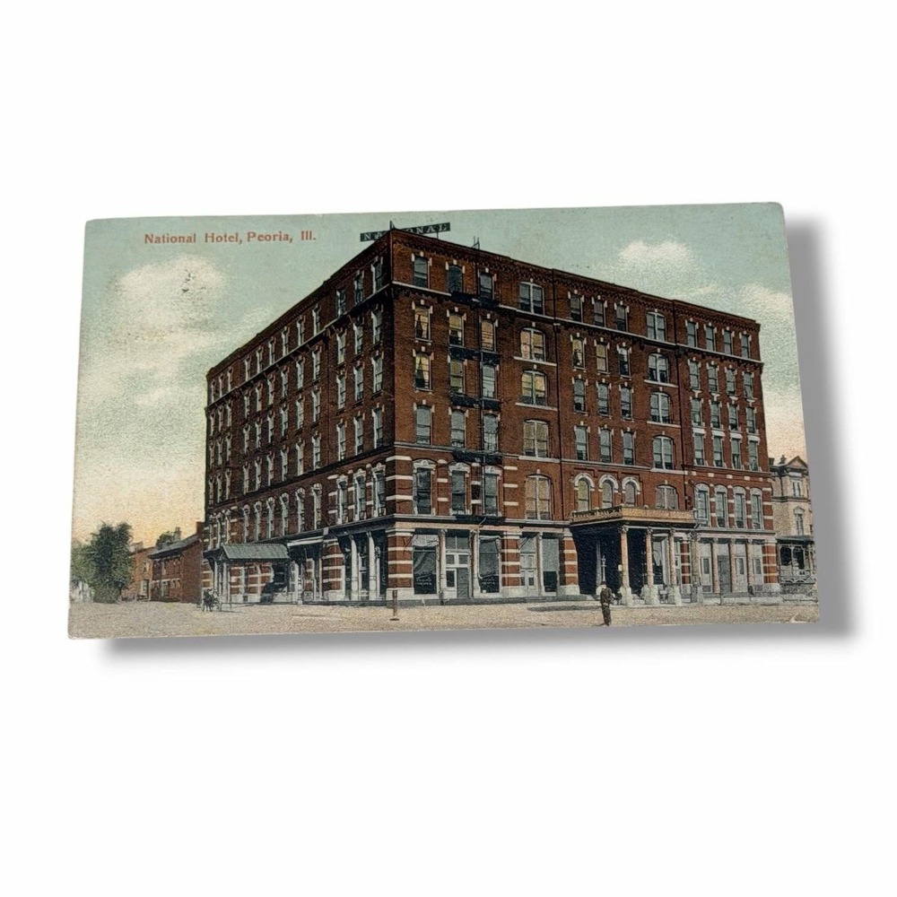 Postcard National Hotel Peoria Illinois c1909 Divided Back Card H768